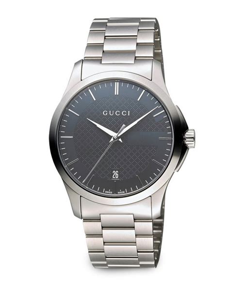 gucci g-timeless silver dial stainless steel mens watch|stainless steel gucci ladies watches.